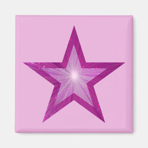 Pink Star Kühlschrankmagnet