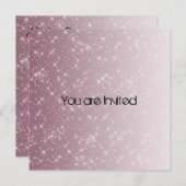 Pink Star Light Baby Dusche lädt ein Einladung (Vorne/Hinten)