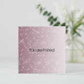 Pink Star Light Baby Dusche lädt ein Einladung (Stehend Vorderseite)