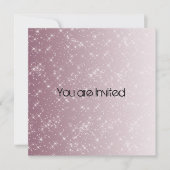 Pink Star Light Baby Dusche lädt ein Einladung (Vorderseite)