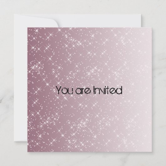 Pink Star Light Baby Dusche lädt ein Einladung (Vorderseite)