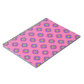 Pink Star Mandala Muster Boho Notebook Notizblock (Linke Seite)