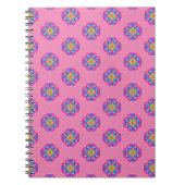 Pink Star Mandala Muster Boho Notebook Notizblock (Vorderseite)