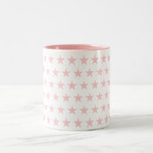 Pink Star Pattern Zweifarbige Tasse (Mittel)