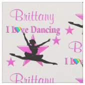 PINK STAR PERSONALISIERT DAZZLING DANCER FABRIC STOFF (Nahaufnahme)