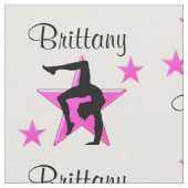 PINK STAR PERSONALISIERT GYMNASTICS FABRIK STOFF (Nahaufnahme)