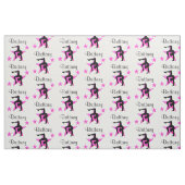 PINK STAR PERSONALISIERT GYMNASTICS FABRIK STOFF (Fat Quarter (45,7 x 55,9 cm))