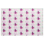 PINK STAR PERSONALISIERT GYMNASTICS FABRIK STOFF (Fat Quarter (45,7 x 55,9 cm))