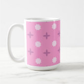Pink Star Petal Dot Pattern Kaffeetasse (Links)
