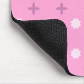 Pink Star Petal Dot Pattern Mousepad (Ecke)