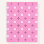 Pink Star Petal Dot Pattern Notizblock (Vorderseite)