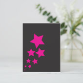 Pink Star Postkarte (Stehend Vorderseite)