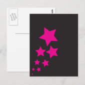 Pink Star Postkarte (Vorne/Hinten)