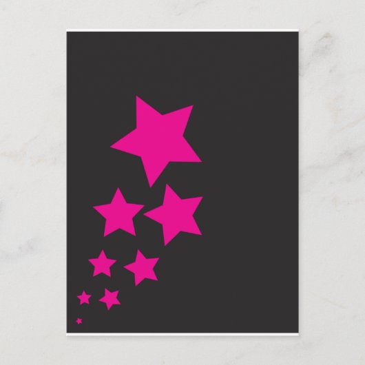 Pink Star Postkarte (Vorderseite)