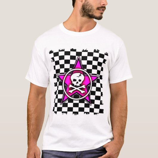 Pink Star Skull T-Shirt (Vorderseite)