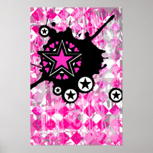 Pink Star Spritzer Poster