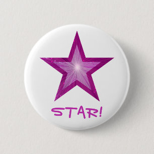 Pink Star 'STAR' Taste weiß! Button