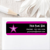 Pink Star Stripe "Name" Textzeichen klein schwarz (Insitu)