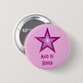 Pink Star "Trauzeugin"-Taste pink Button (Vorne & Hinten)