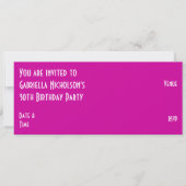 Pink Star "VIP PASS" Einladung pink lang (Rückseite)