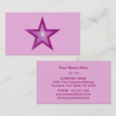 Pink Star Visitenkarte Vorlage blass pink (Vorne/Hinten)