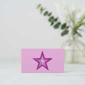 Pink Star Visitenkarte Vorlage blass pink (Stehend Vorderseite)