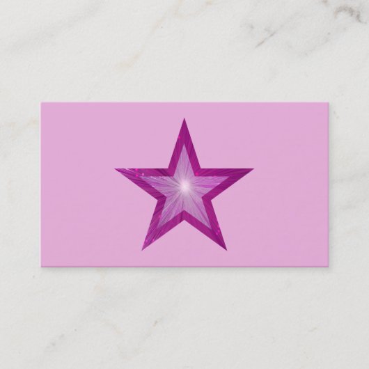 Pink Star Visitenkarte Vorlage blass pink (Vorderseite)