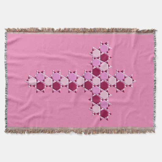 Pink Star von David Cross optische Illusion Decke (Vorderseite)