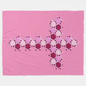 Pink Star von David Cross optische Illusion Fleecedecke (Vorderseite (Horizontal))