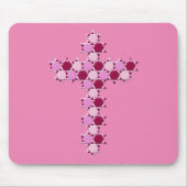 Pink Star von David Cross optische Illusion Mousepad (Vorne)