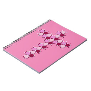 Pink Star von David Cross optische Illusion Notizblock