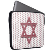 Pink Star von David Seamless Laptopschutzhülle (Vorne Rechts)