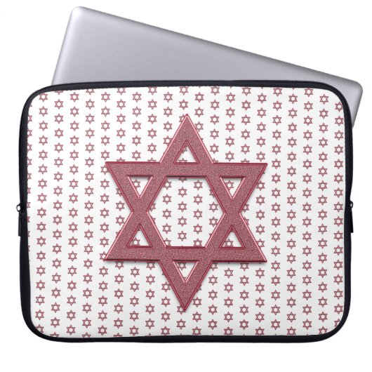 Pink Star von David Seamless Laptopschutzhülle (Vorderseite)