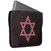 Pink Star von David Seamless Laptopschutzhülle (Vorne Rechts)