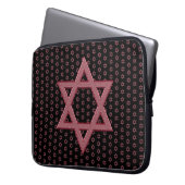 Pink Star von David Seamless Laptopschutzhülle (Vorderseite Links)