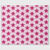 Pink Star Wrapping Paper Geschenkpapier (Flach)