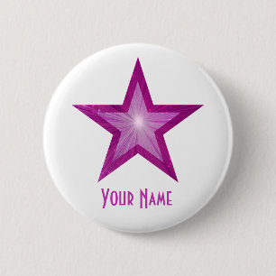 Pink Star "Your Name" Schaltfläche weiß Button