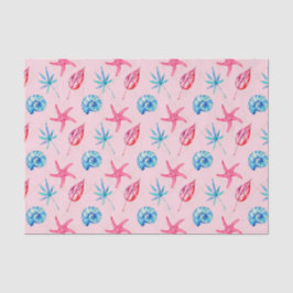 Pink Starfish & Blue Muschel (Design 83 Pink Serie Seidenpapier