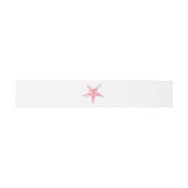 Pink Starfish Bly Band, Beach Wedding Einladungsbanderole (Flach)
