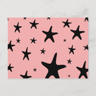 Pink Starfish Postkarte