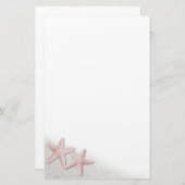 Pink-Starfish-Schreibgerät Briefpapier (Vorne/Hinten)