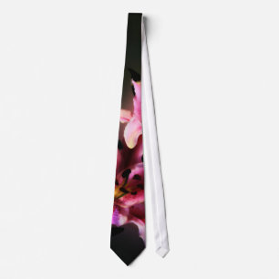 Pink Stargazer Lilie Krawatte