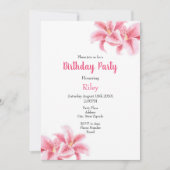 Pink Stargazer Lilies Einladung (Vorderseite)