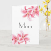 Pink Stargazer Lilies Karte (Gelbe Blume)