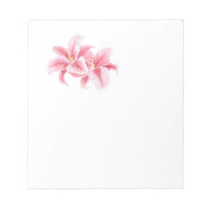 Pink Stargazer Lilies Notizblock