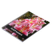 Pink Stargazer Lilies Notizblock (Linke Seite)