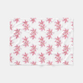 Pink Stargazer Lilies Pattern Fleecedecke (Vorderseite (Horizontal))