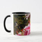 Pink Stargazer Lilies Tasse (Links)