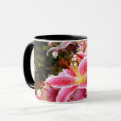 Pink Stargazer Lilies Tasse (Vorderseite Links)