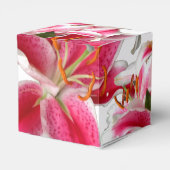 Pink Stargazer Lily Geschenkschachtel (Rückseite)